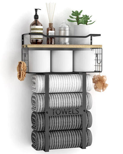 Aetyord Towel Racks for Bathroom Wall Mounted Towel Storage Organize