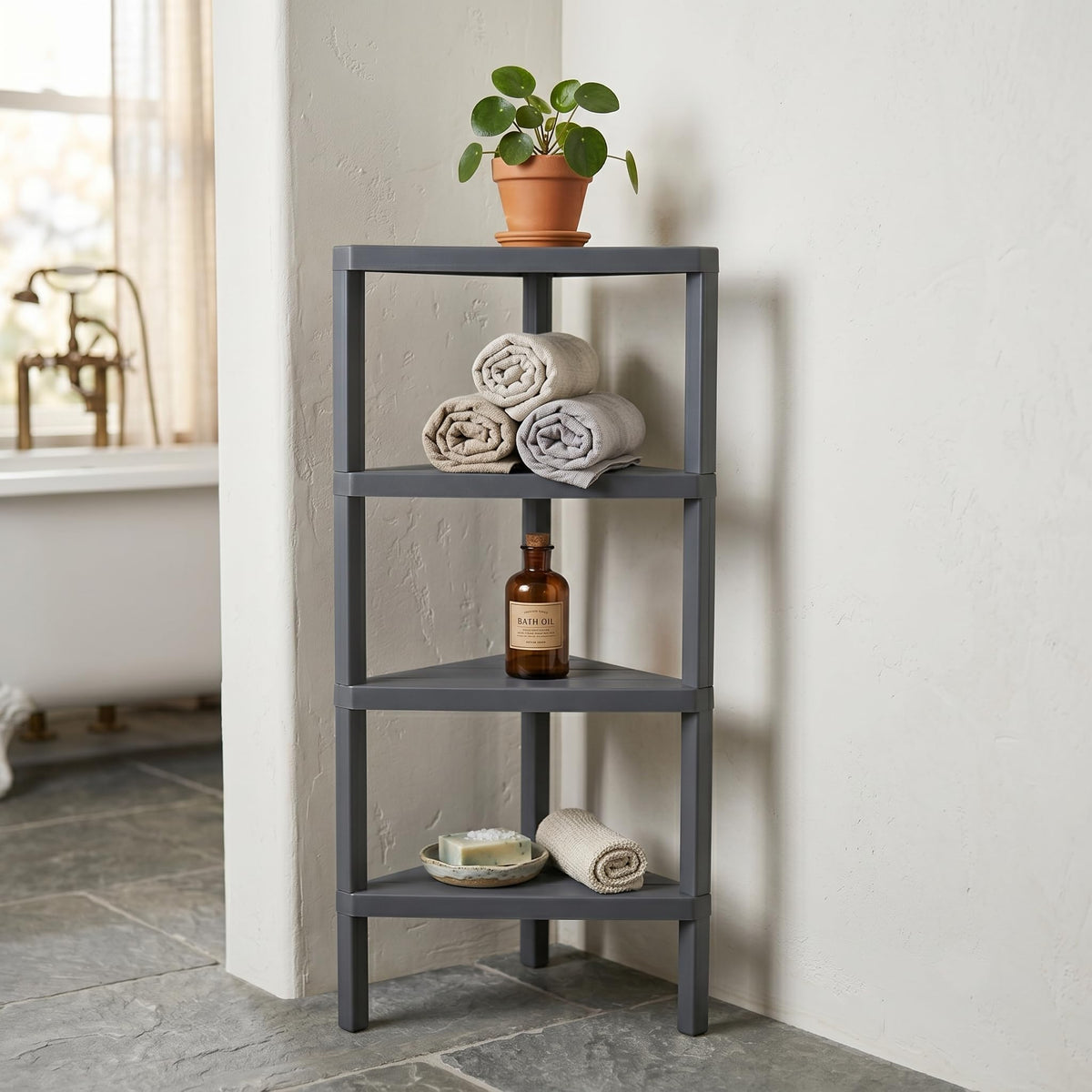 Honey-Can-Do Chrome 5-Tier Corner Shelf