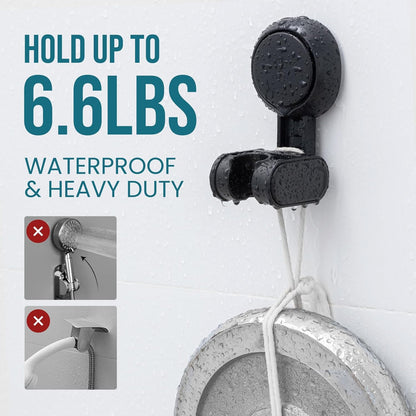 TAILI Shower Head Holder Suction,Adjustable Height & Angle,Universal,Black