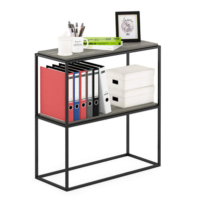 Furinno TURN-N-TUBE Corner Shelf, 5-Tier Corner Bookshelf, Open Storage Shelves, for Organization and Storage, Living Room, Home Office, Garage, Bedroom, Espresso