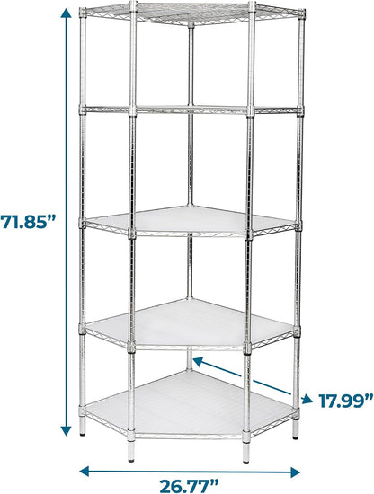 Honey-Can-Do Chrome 5-Tier Corner Shelf