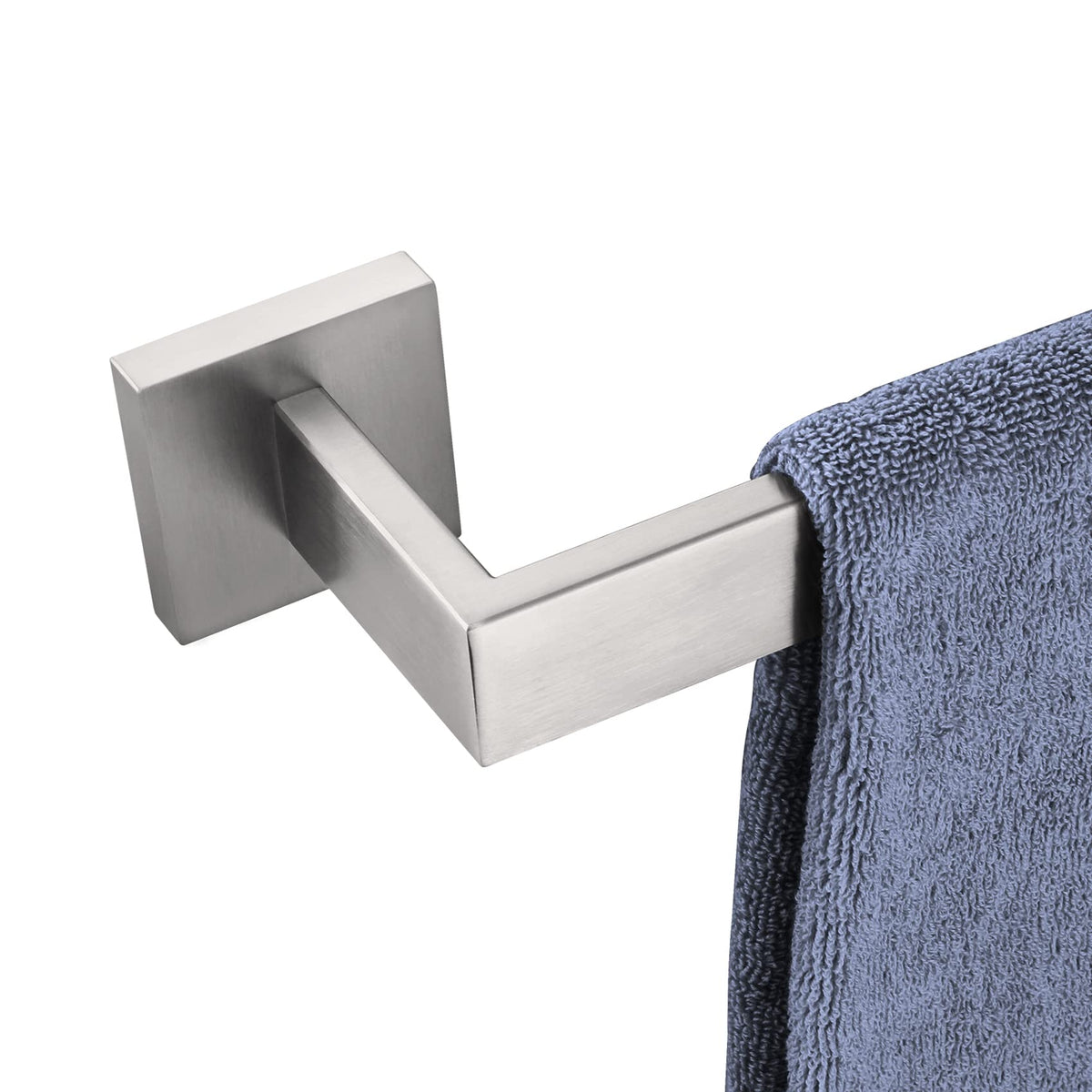 KOKOSIRI 24-Inch Single Towel Bar, Bathroom Kitchen Towel Holder, Wall Mounted SUS304 Stainless Steel Towel Rack, Matte Black, B4003BK-L24