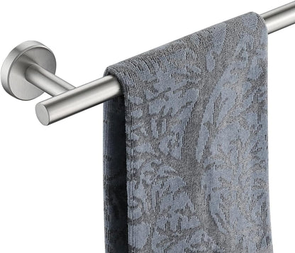 JQK Bath Towel Bar, 27 Inch 304 Stainless Steel Thicken 0.8mm Towel Rack Bathroom, Towel Holder Brushed Finished Wall Mount, Useable Length 24 Inch, TB110L24-BN