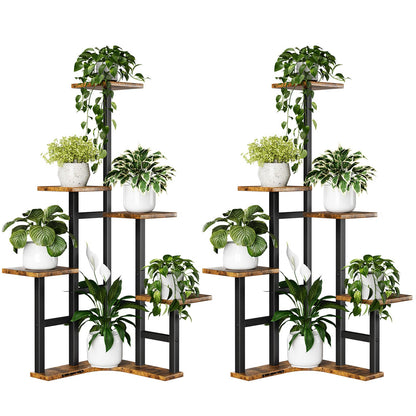 Yzosvki Corner Plant Stand Indoor 6 Tiered Corner Plant Shelf