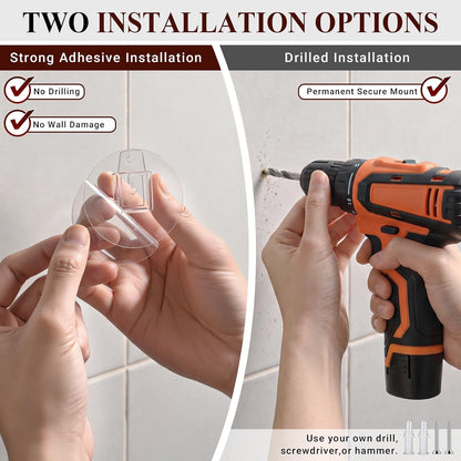 Metal Handheld Shower Head Holder, Strong Adhesive Mount