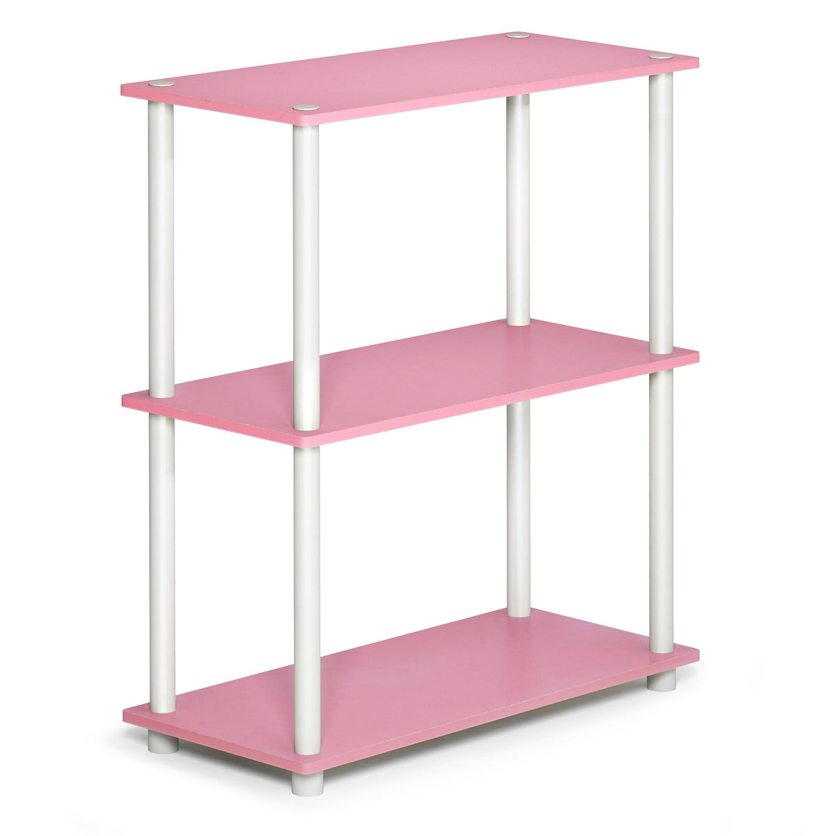 Furinno TURN-N-TUBE Corner Shelf, 5-Tier Corner Bookshelf, Open Storage Shelves, for Organization and Storage, Living Room, Home Office, Garage, Bedroom, Espresso