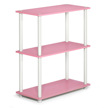Furinno TURN-N-TUBE Corner Shelf, 5-Tier Corner Bookshelf, Open Storage Shelves, for Organization and Storage, Living Room, Home Office, Garage, Bedroom, Espresso