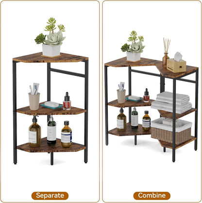 CADUKE Pedestal Sink Storage, 2 Pack Bathroom Under Vanity Storage Shelf