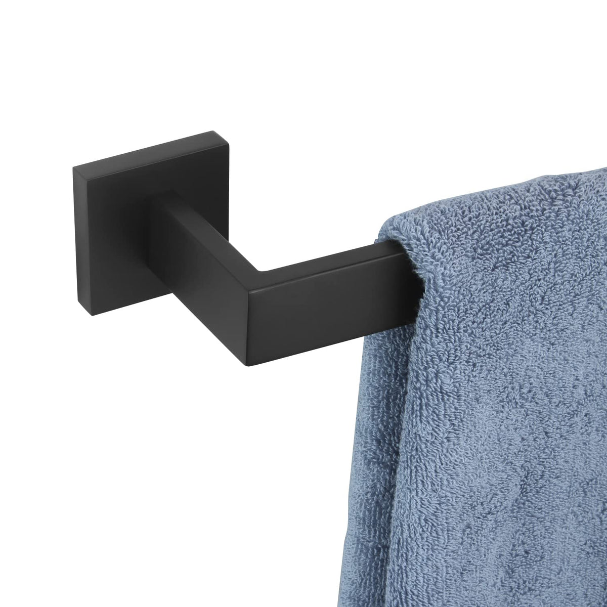 KOKOSIRI 24-Inch Single Towel Bar, Bathroom Kitchen Towel Holder, Wall Mounted SUS304 Stainless Steel Towel Rack, Matte Black, B4003BK-L24