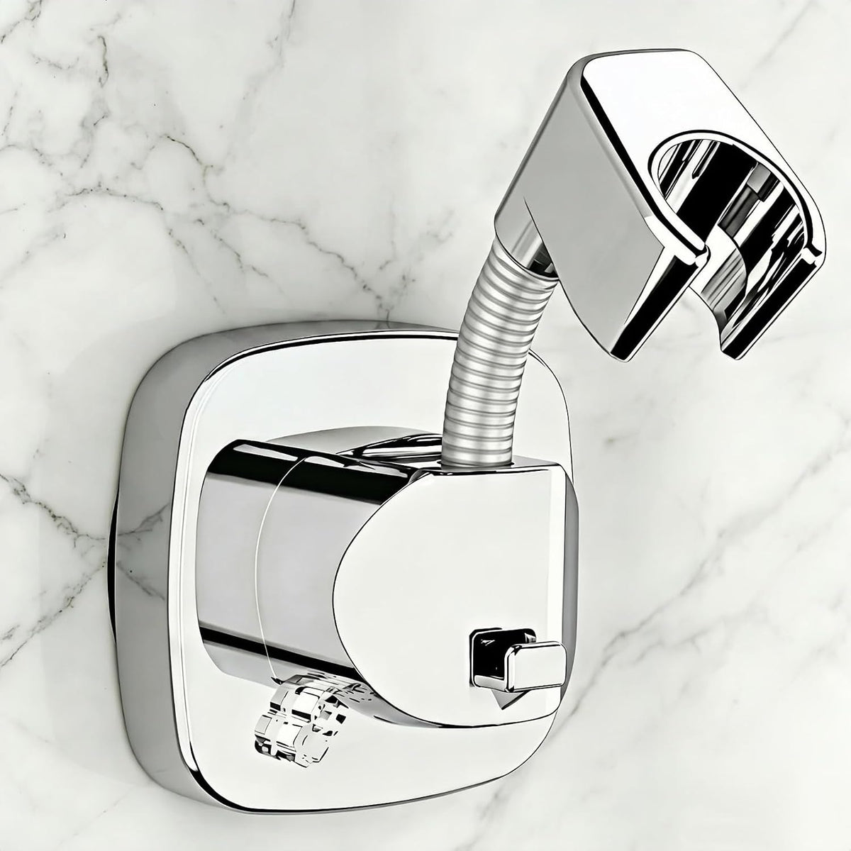 360° Swivel Shower Head Holder with Strong Suction Cup, Adjustable No Drill