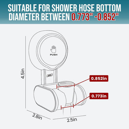 TAILI Shower Head Holder Suction,Adjustable Height & Angle,Universal,Black