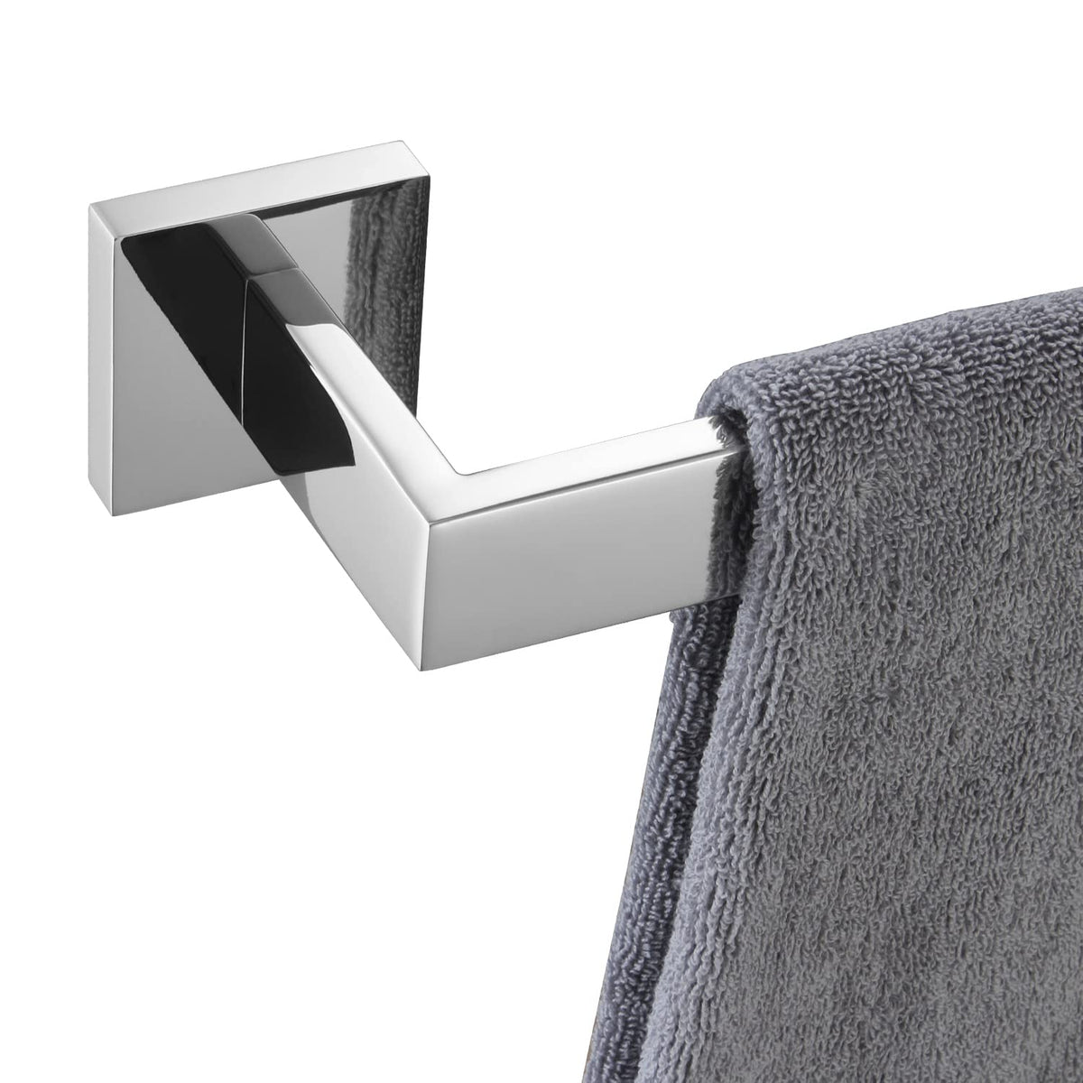 KOKOSIRI 24-Inch Single Towel Bar, Bathroom Kitchen Towel Holder, Wall Mounted SUS304 Stainless Steel Towel Rack, Matte Black, B4003BK-L24