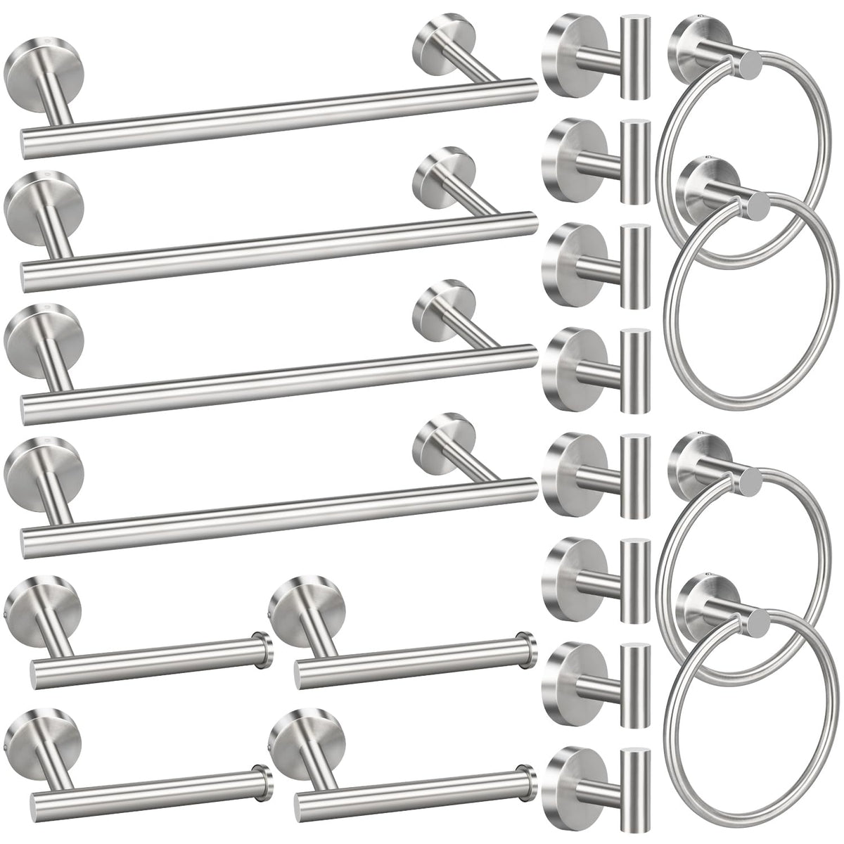 10pcs Matte Black Bathroom Hardware Set