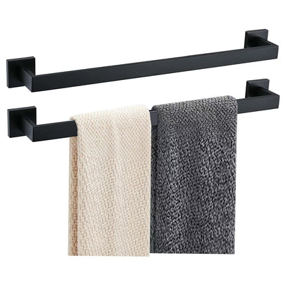 JOPOFI Towel Bar - 23.6 Inch Bathroom Towel Holder - Matte Black
