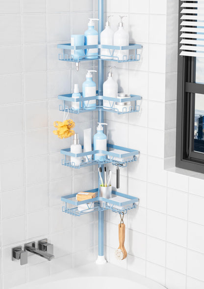 KEGII 4-Tier Corner Shower Caddy Tension Pole, Bathroom Shelf, Bronze