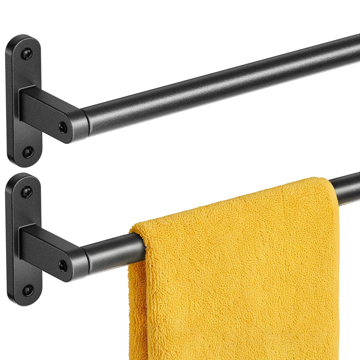Powools Brushed Nickel 24" Towel Rack, Rustproof Wall Mounted Towel Bar