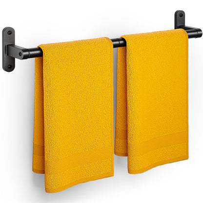 Powools Matte Black 24" Towel Rack, Rustproof Wall Mounted Towel Bar