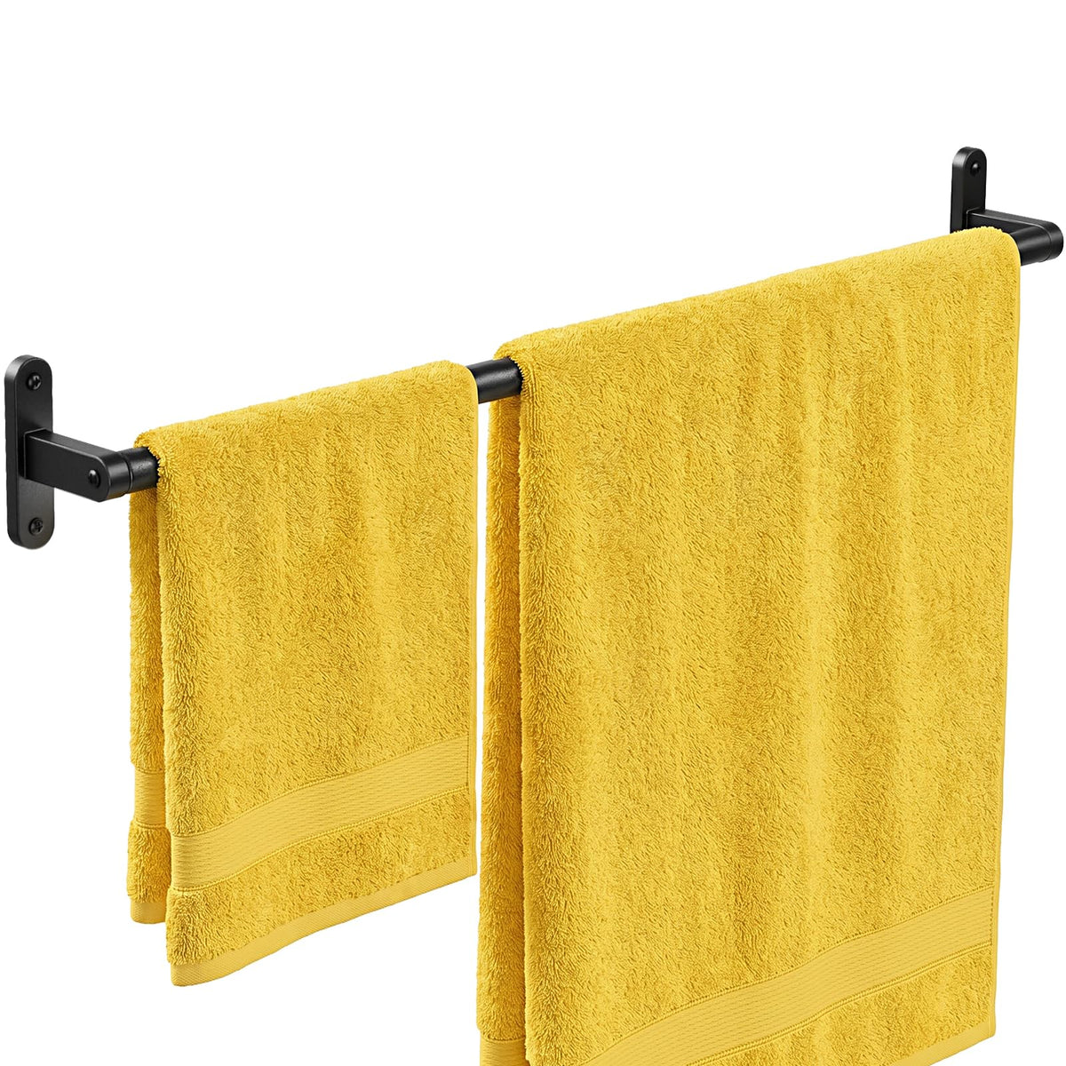 Powools Brushed Nickel 24" Towel Rack, Rustproof Wall Mounted Towel Bar
