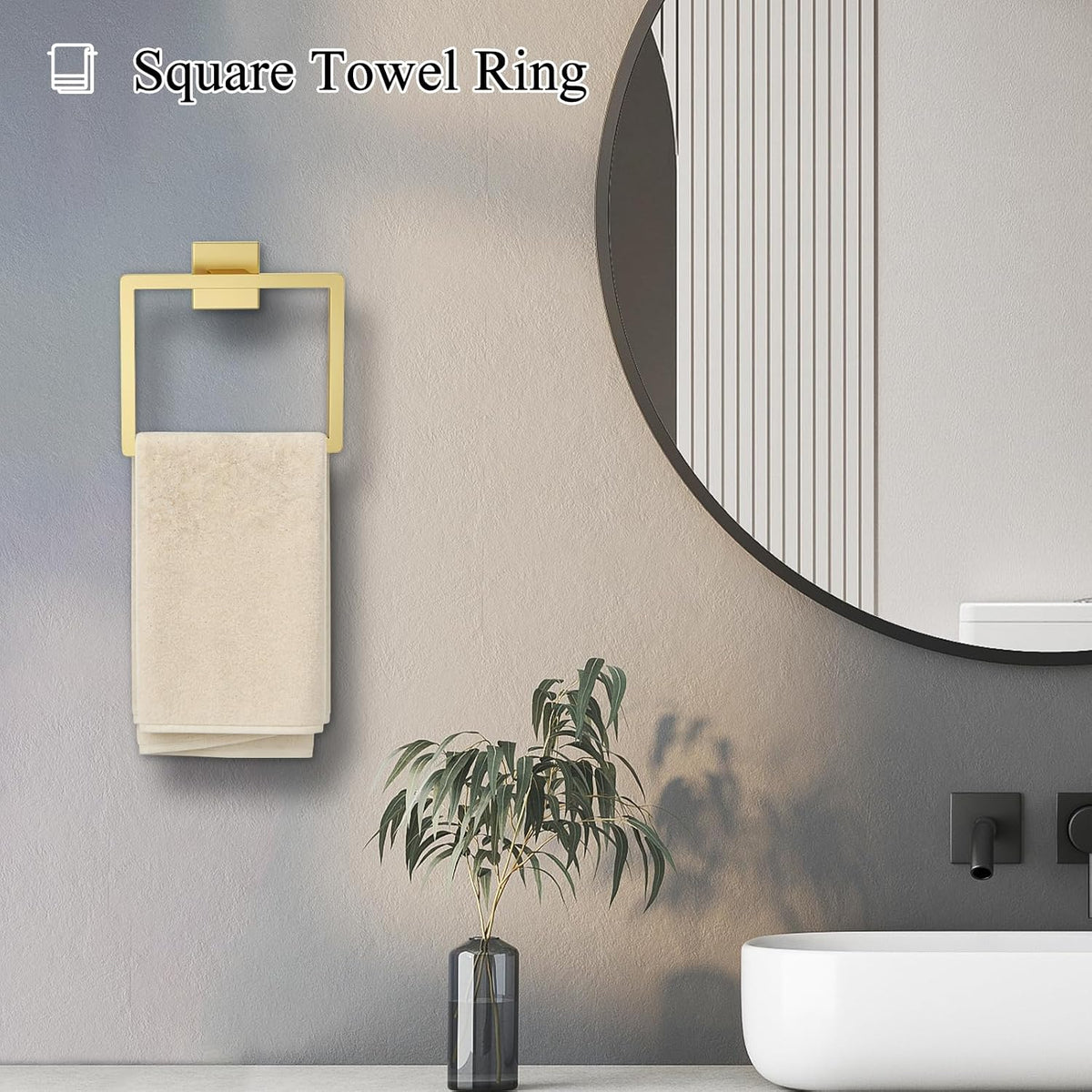 Brushed Gold Towel Bar Set 10-Piece Gold Bathroom Hardware Accessories Set,Stainless Steel Towel Rack Set for Bathroom Wall-Mounted,23.6-Inch