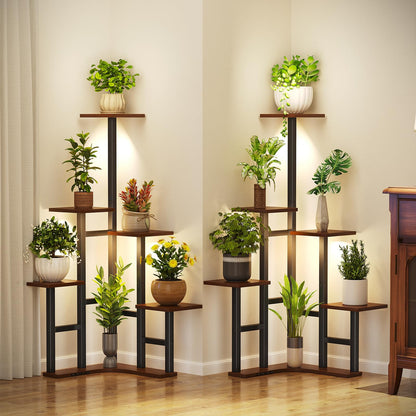 Yzosvki Corner Plant Stand Indoor 6 Tiered Corner Plant Shelf