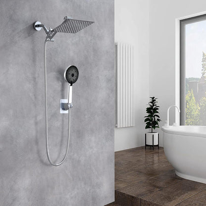 Shower Head, 8" High Pressure Rainfall Shower Head with Handheld Dual Spray